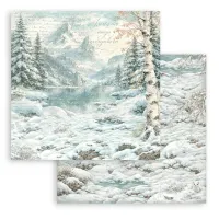 Stamperia White Christmas Papierblok 8x8 inch - Cristina Radovan (Stamperia White Christmas 8x8 Inch Paper Pack Maxi Background Selection by Cristina Radovan (SBBS147))